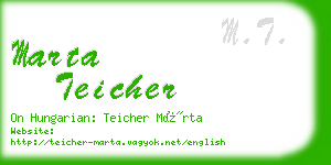 marta teicher business card